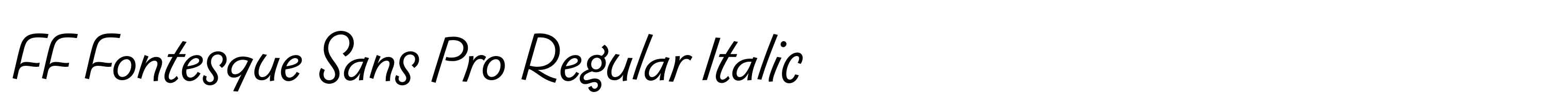 FF Fontesque Sans Pro Regular Italic